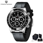montre quartz homme acier inoxydable verre saphir chronographe sportif et élégant