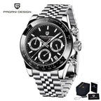 montre sport chic homme Astralis Meteor bracelet silicone noir acier inoxydable robuste