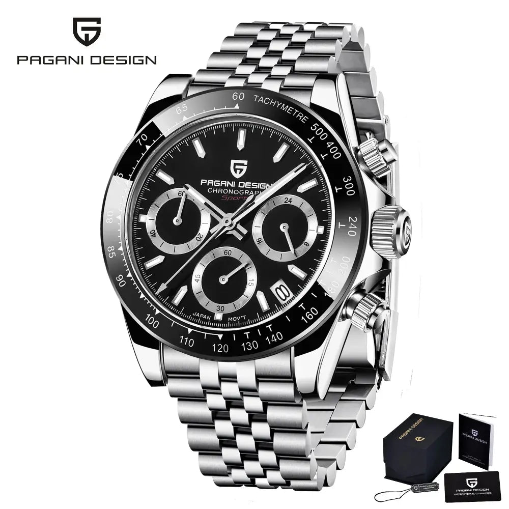 montre sport chic homme Astralis Meteor bracelet silicone noir acier inoxydable robuste