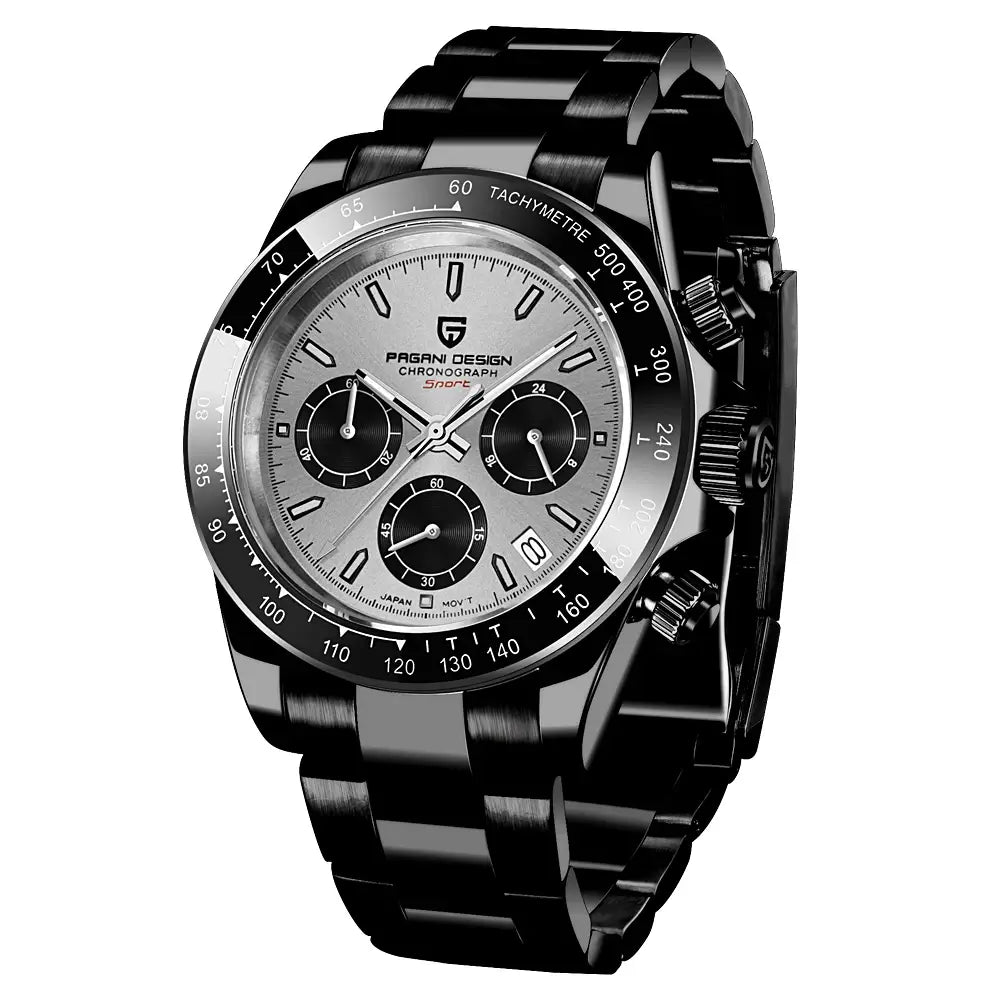 montre élégante homme Astralis Meteor acier inoxydable chronographe haute précision japonaise