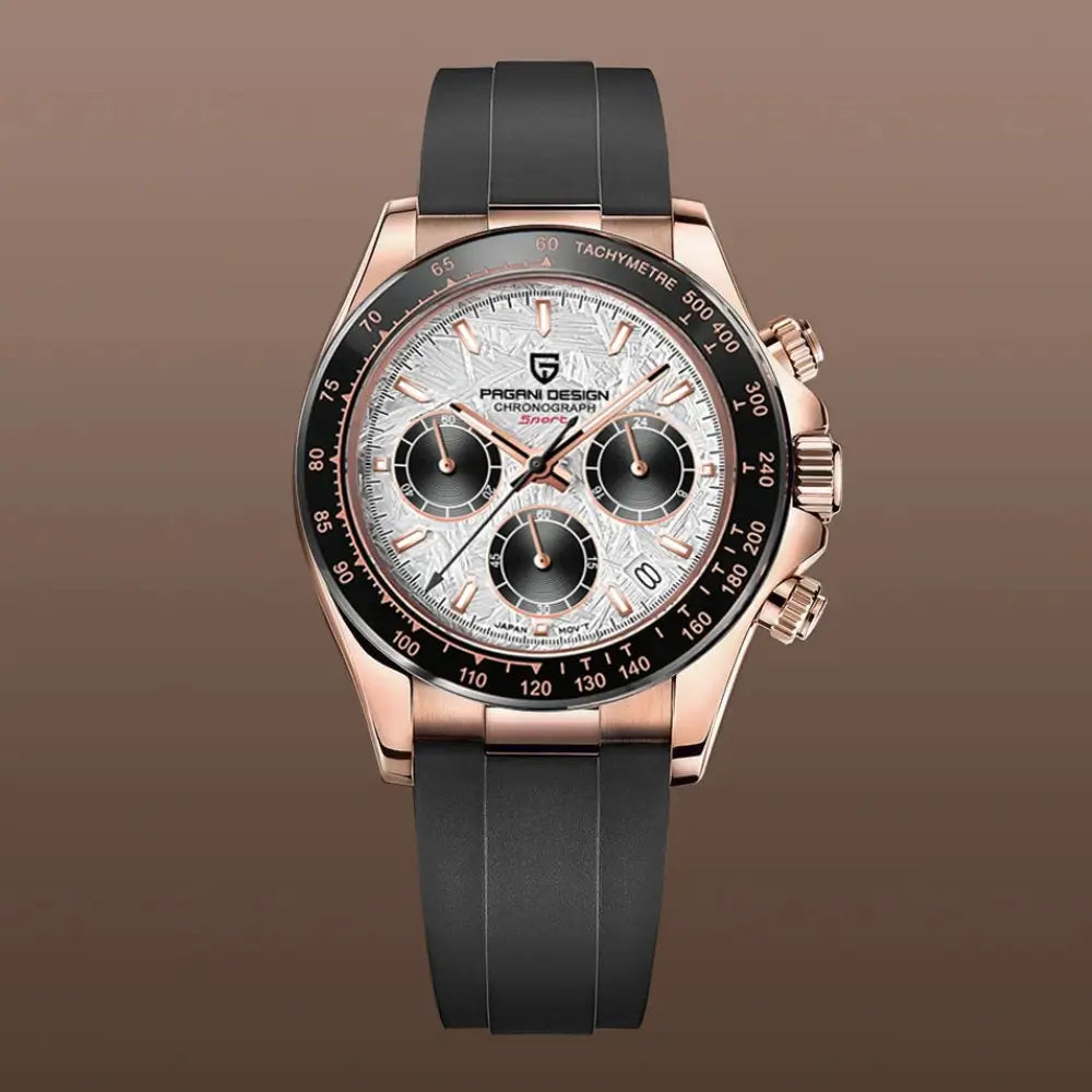 montre chronographe Astralis Meteor quartz Seiko VK63 cadran météorite verre saphir homme luxe
