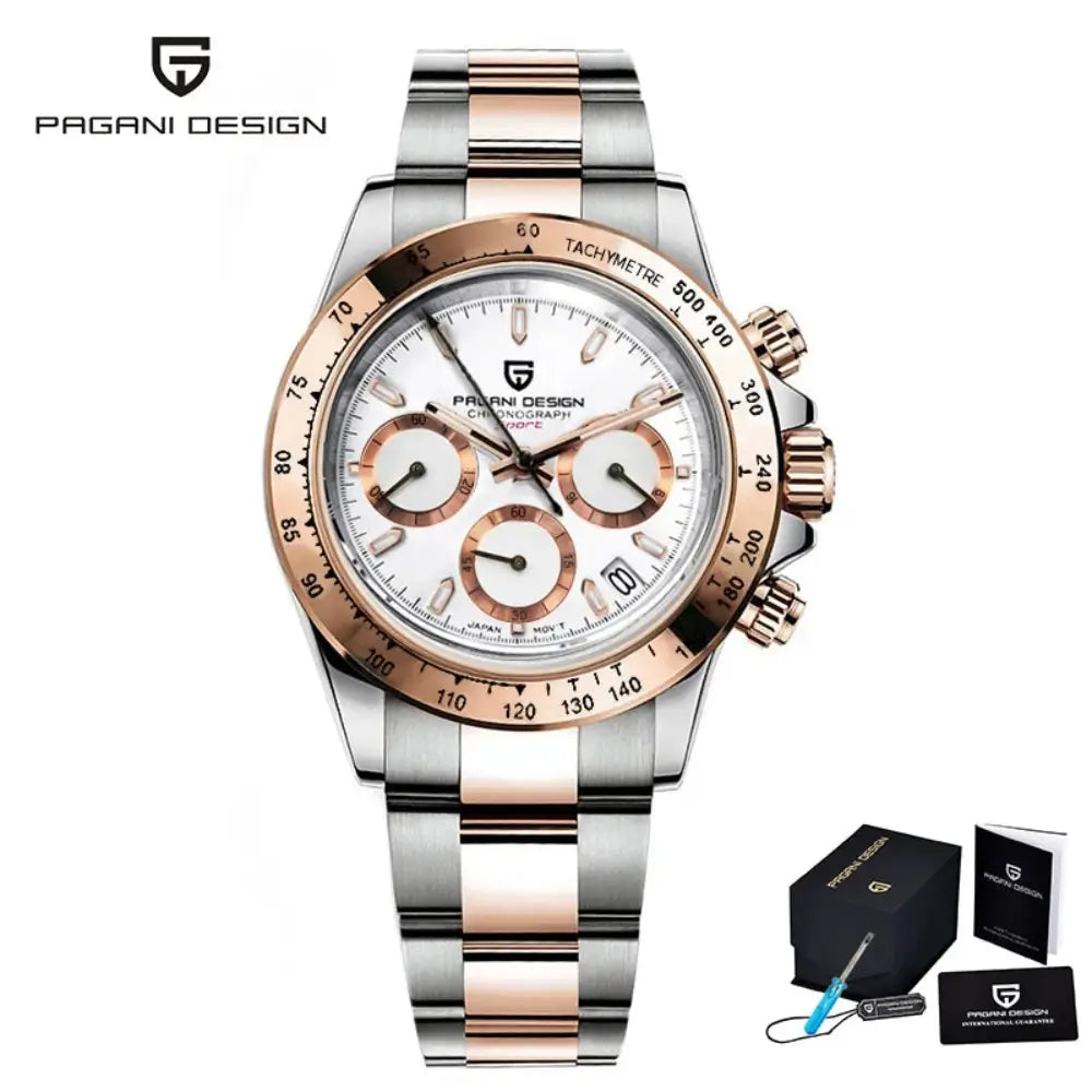 montre chronographe premium homme cadran texturé météorite style exclusif PAGANI DESIGN
