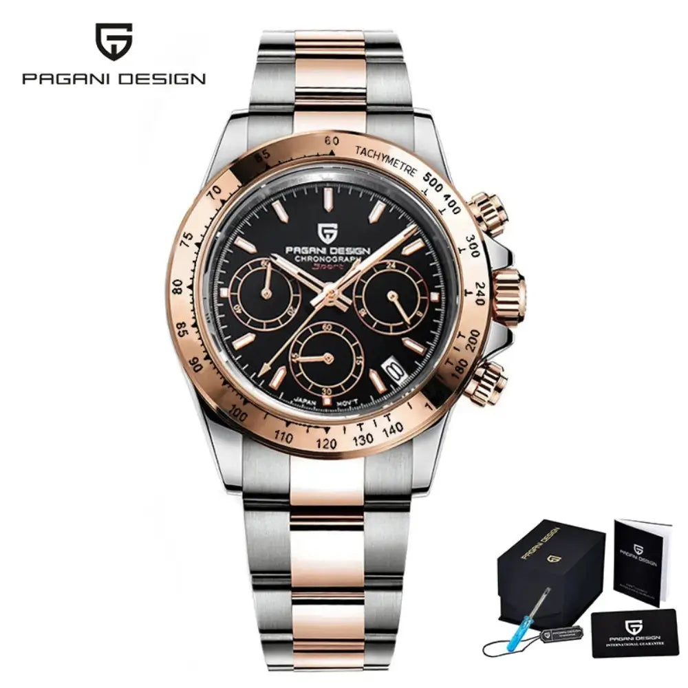 montre quartz homme design météorite acier inoxydable étanche 10 bar haute performance