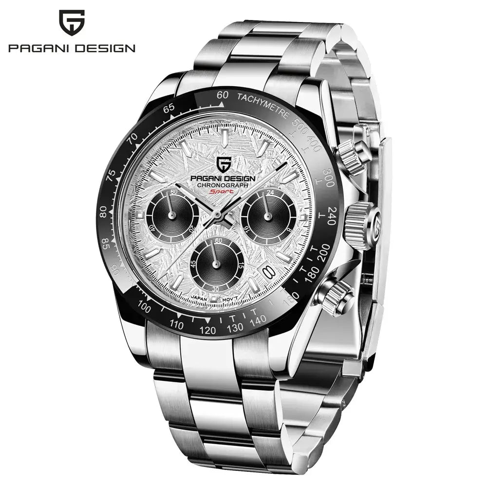 montre homme chronographe Astralis Meteor acier inoxydable bracelet silicone design sportif premium