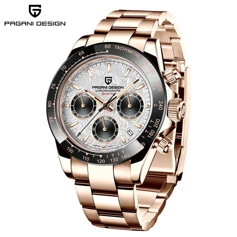 montre luxe homme Astralis Meteor chronographe verre saphir bracelet silicone confortable