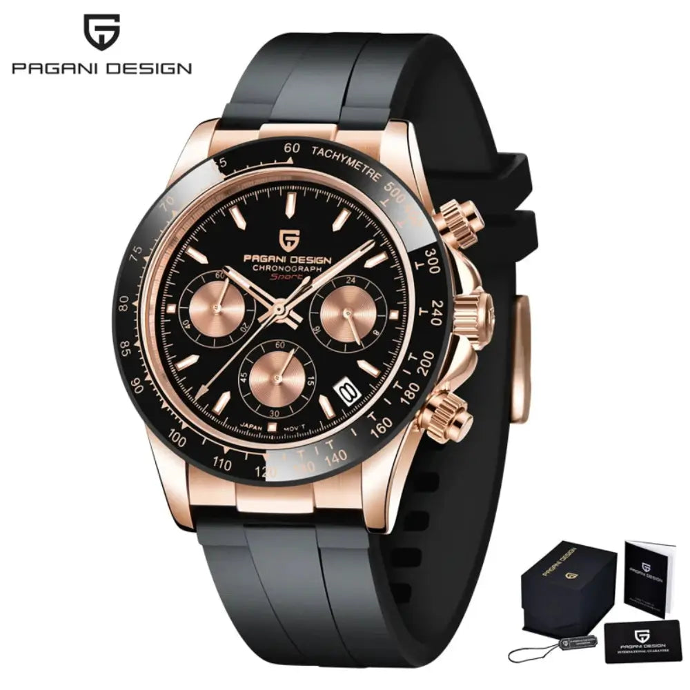montre quartz homme design météorite acier inoxydable étanche 10 bar haute performance