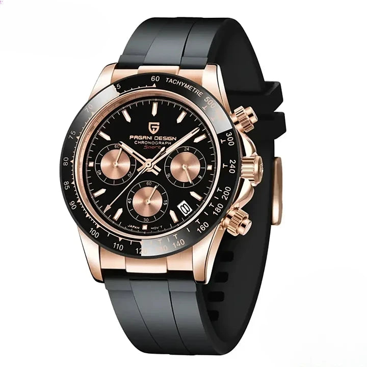 Montre chronographe calendrier complet intégré