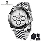 montre quartz chronographe luxe homme résistante à l’eau 100 mètres design premium