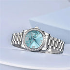 Montre quartz de luxe Riviera Prestige avec boîtier rond en acier inoxydable
