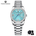 Montre élégante avec mouvement quartz japonais et bracelet acier inoxydable 316L