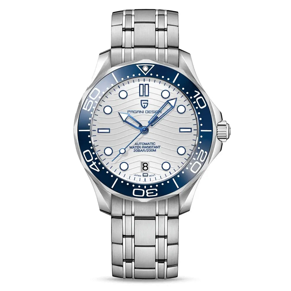 Vue du cadran inspiré des montres de plongée professionnelles