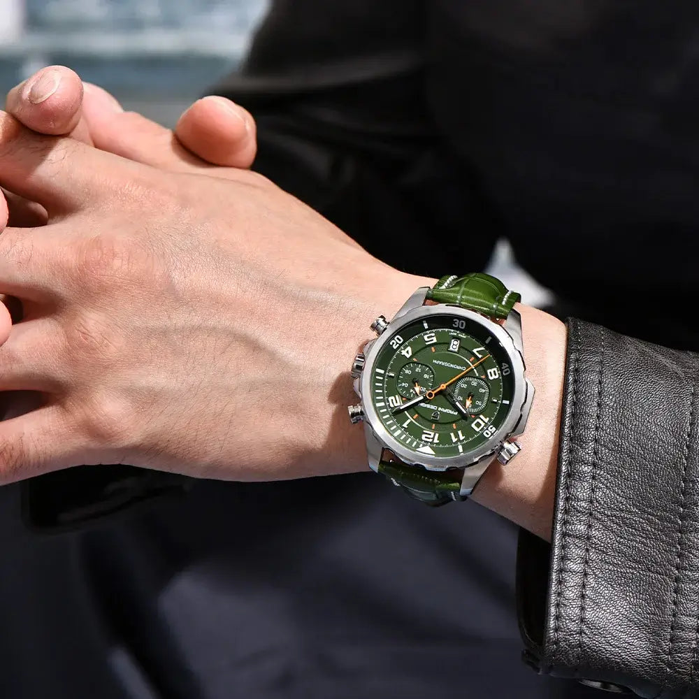 Montre Élite Racing Prestige au design sportif haut de gamme