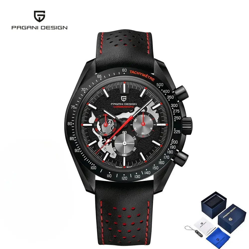Montre sportive premium avec bracelet cuir haut de gamme