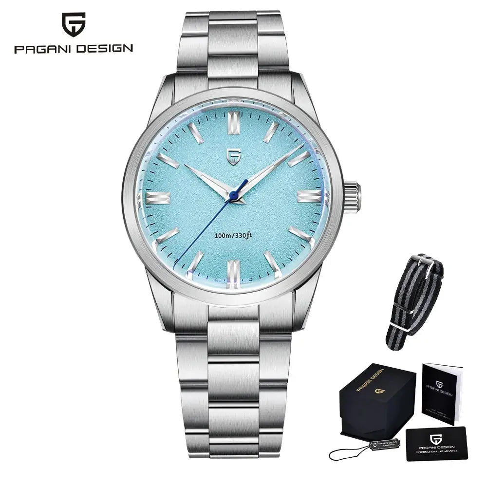 Montre premium avec aiguilles lumineuses haute visibilité