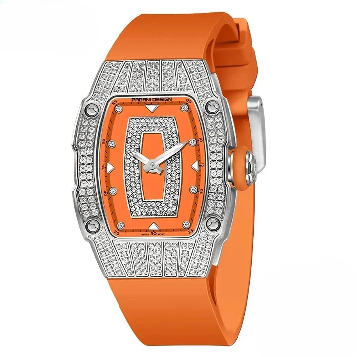 Montre Quartz femme avec boîtier en acier inoxydable et finition premium