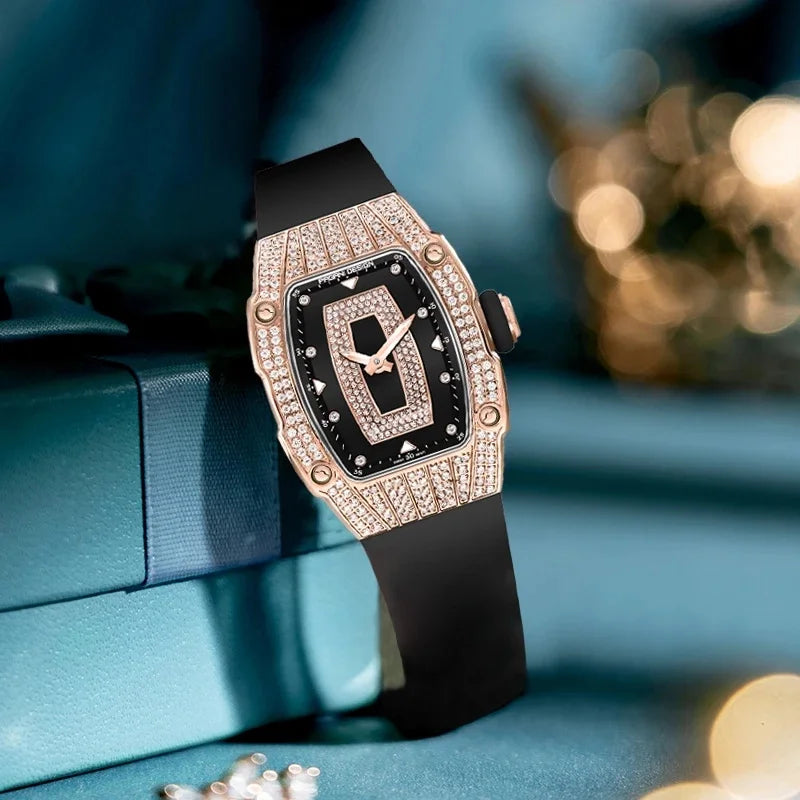 montre femme cristal saphir