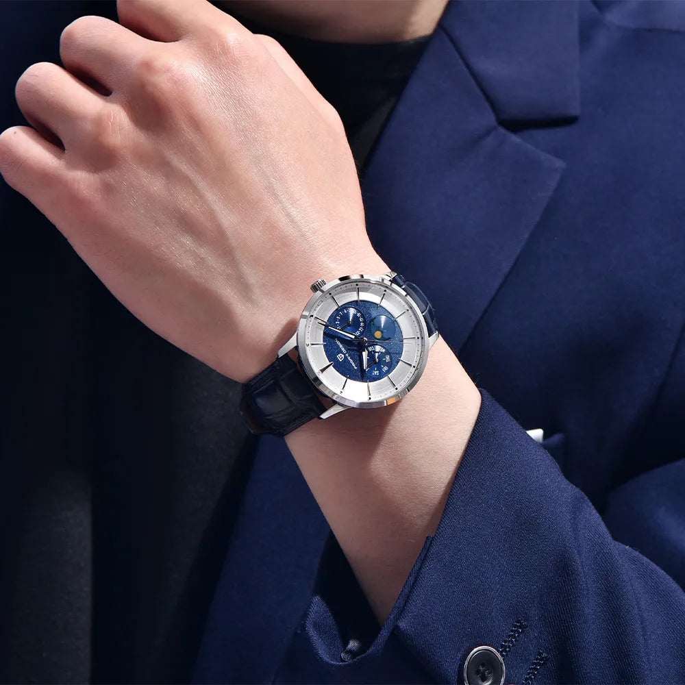 Montre homme quartz date bracelet cuir
