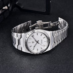 Montre homme bracelet acier fermoir invisible
