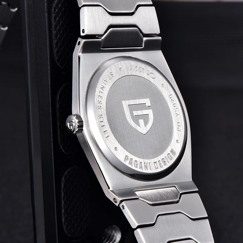 Montre homme bracelet acier intégré
