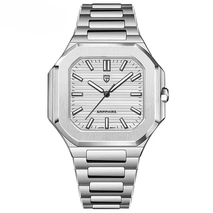 Montre homme bracelet acier fermoir invisible
