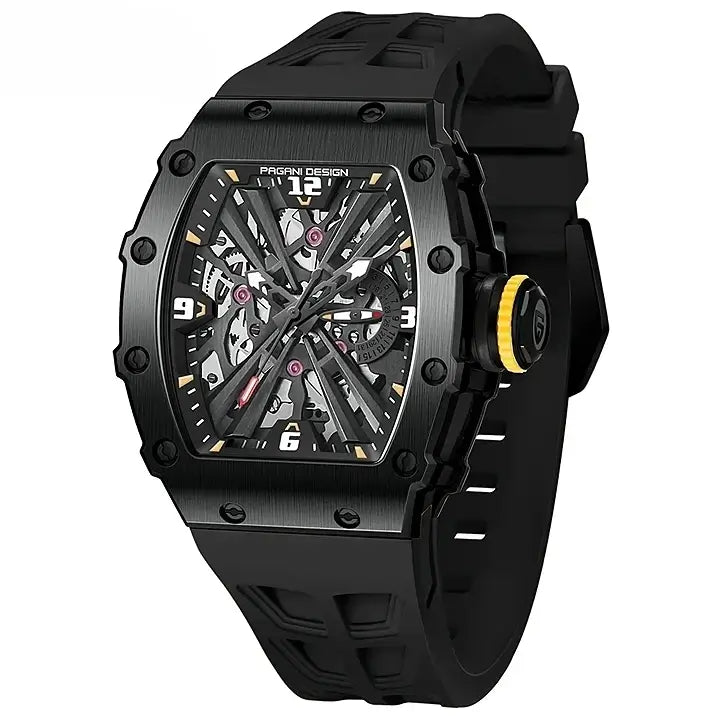 montre homme design tonneau moderne
