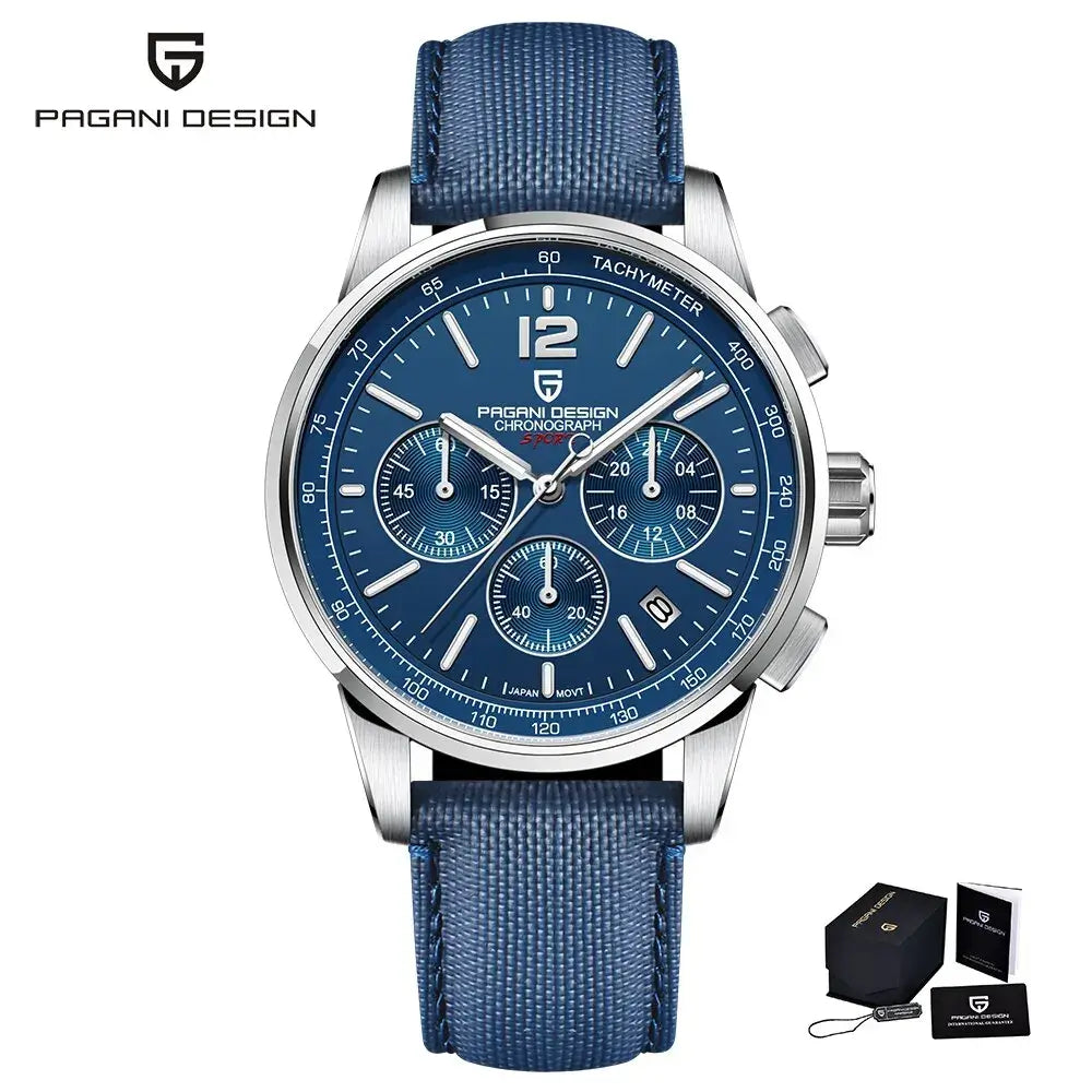 montre quartz japonaise homme chronographe étanche 10 bar design raffiné contemporain