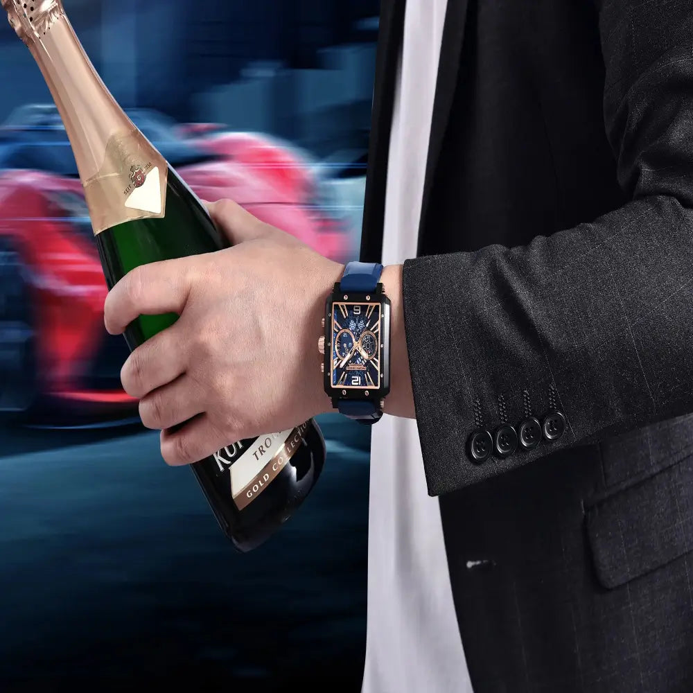 Montre premium avec design rectangulaire exclusif