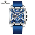 Montre homme racing luxe avec bracelet en caoutchouc premium