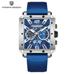 Montre homme racing luxe avec bracelet en caoutchouc premium