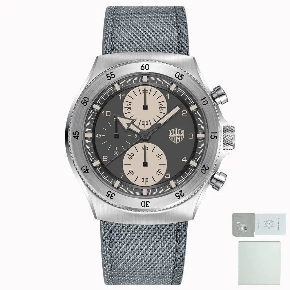Montre chronographe avec fonction stopwatch et cadran minimaliste